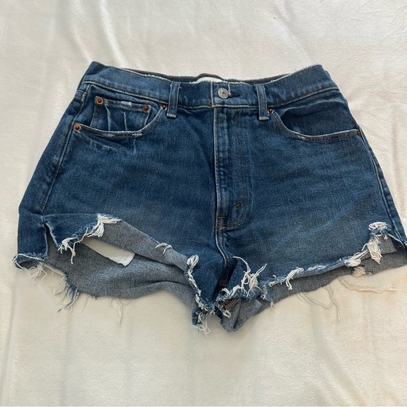 Abercrombie & Fitch BUNDLE 4 mom Jean Shorts Black Blue Light Blue 51259 - Picture 5 of 8